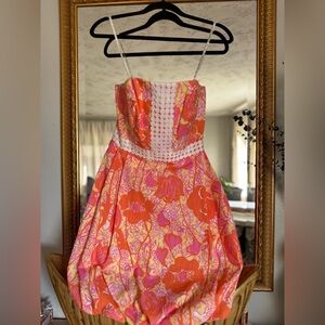 Lilly Pulitzer Pink Strapless Sundress for Cocktail